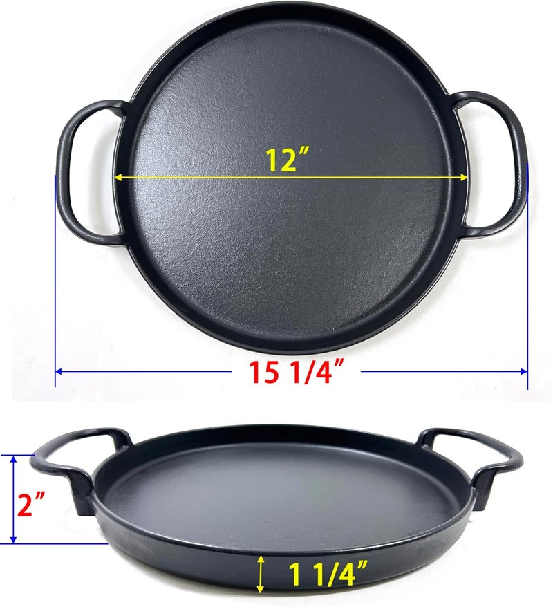Direct Store DC139 7421 Gourmet BBQ System Griddle for Weber Original Kettle Premium 22 1/2 inch Charcoal Grill, Cast Iron 12" For 22.5'' Smokers, Performer Premium Grill, 1Pc Black grill griddle - Image 2